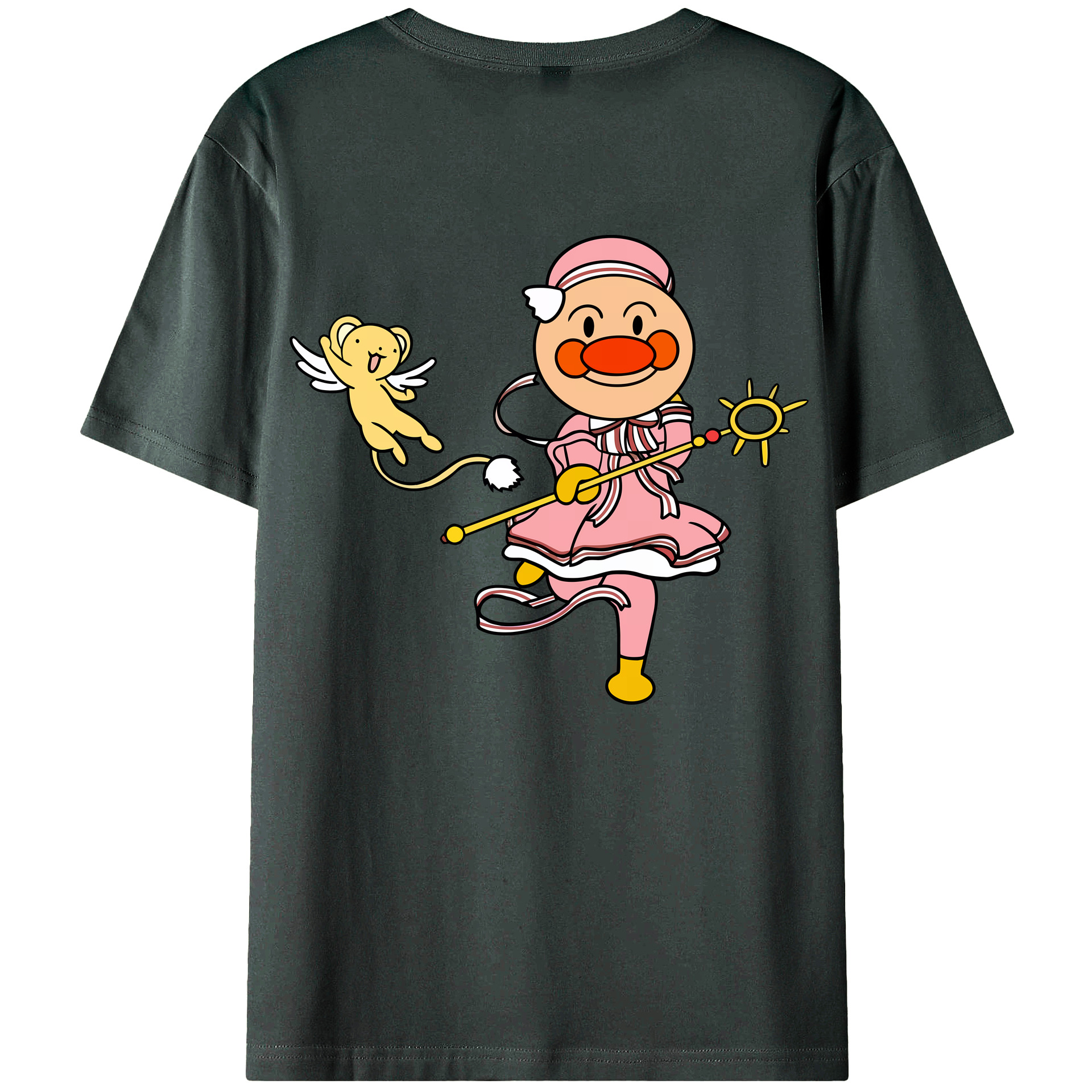 （画像用） アンパンマン Anpanman 綿100％ メンズ半袖Tシャツ（バックプリント） 通気性